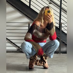 Multicolor Knit Women's Sweater